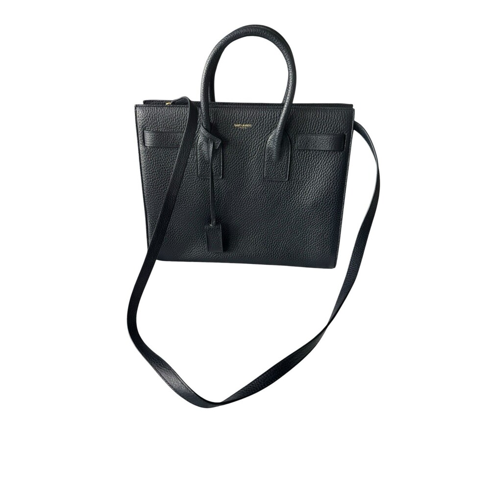 Saint Laurent Marine Blue Grained leather Sac De Jour Small handbag bag - Picture 9 of 16